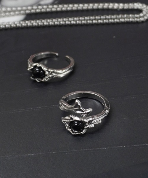 NO WAY 指輪 リング /ブラックトーンデザインリングセット/2点セット