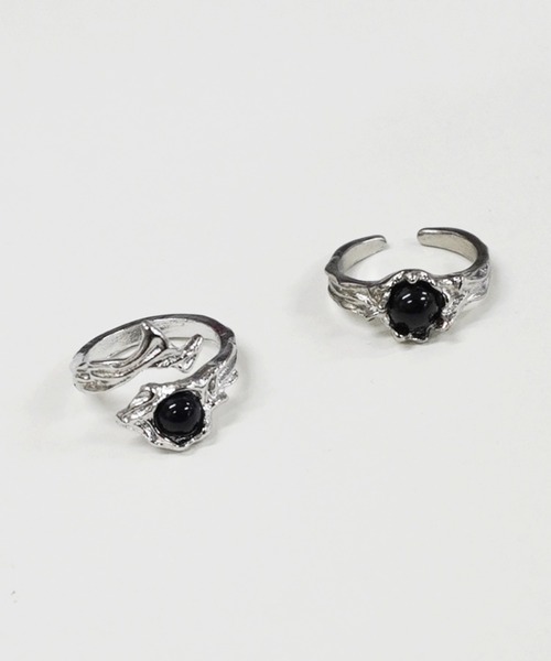 NO WAY 指輪 リング /ブラックトーンデザインリングセット/2点セット