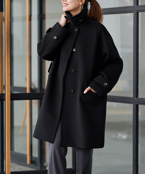 FRAMeWORK（フレームワーク） ステンカラーコート 36 ネイビー