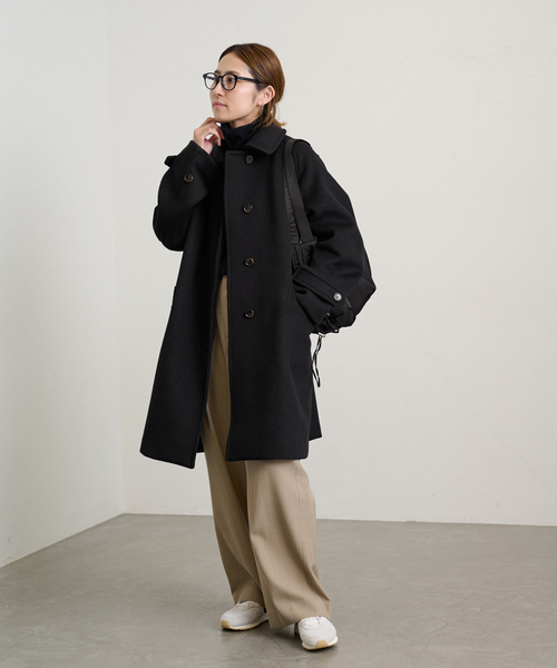 FRAMeWORK（フレームワーク） ステンカラーコート 36 ネイビー