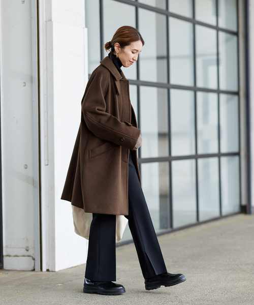 FRAMeWORK（フレームワーク） ステンカラーコート 36 ネイビー