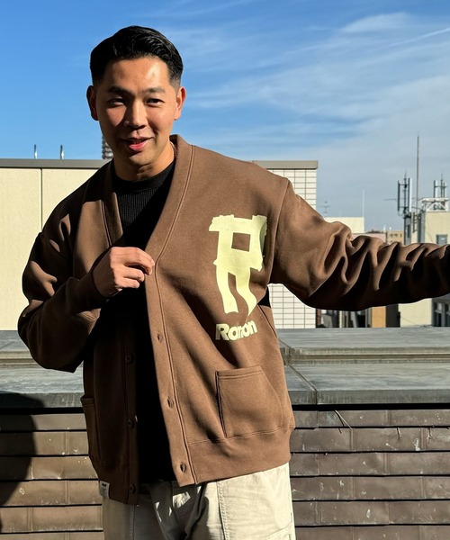 カーディガン Romon Loose Fit Sweat Cardigan レディース メンズ Romon カーディガン Loose Fit Sweat Cardigan レディース