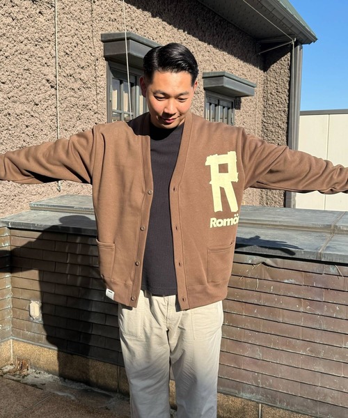 カーディガン Romon Loose Fit Sweat Cardigan レディース メンズ Romon カーディガン Loose Fit Sweat Cardigan レディース