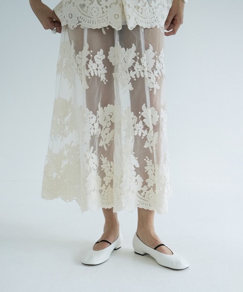CLANE クラネ　シアーフラワーレーススカート CLANE（クラネ） スカート SHEER FLOWER LACE SKIRT : ZOZOTOWN Yahoo