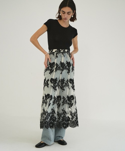 CLANE（クラネ） スカート SHEER FLOWER LACE SKIRT : ZOZOTOWN Yahoo