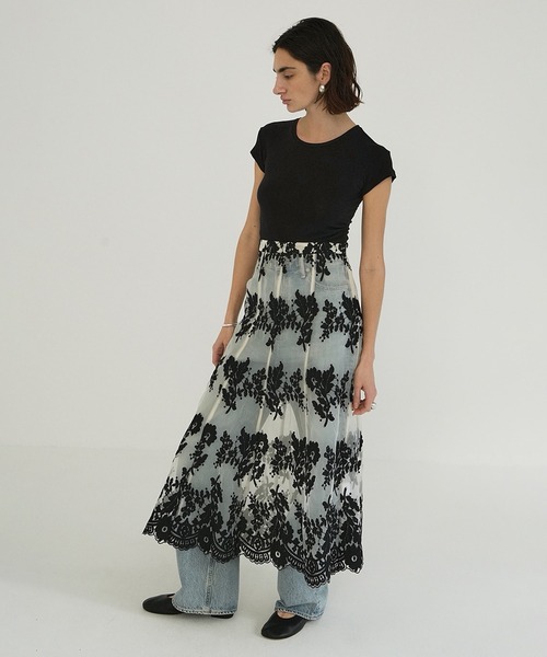 CLANE（クラネ） スカート SHEER FLOWER LACE SKIRT : ZOZOTOWN Yahoo