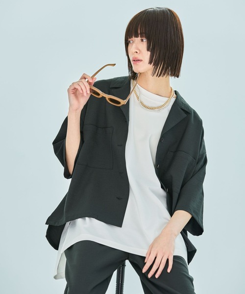 あっちゃん様 抜け襟オーバーシャツ　❤︎ LAKOLE（ラコレ） ブラウス シャツ 「セットアップ対応／多機能ウェア