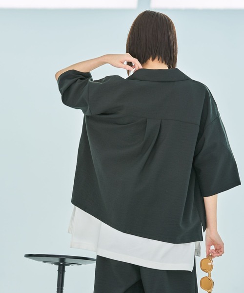 あっちゃん様 抜け襟オーバーシャツ　❤︎ ànuke online store（アンヌーク） / Cutwork Opencollar