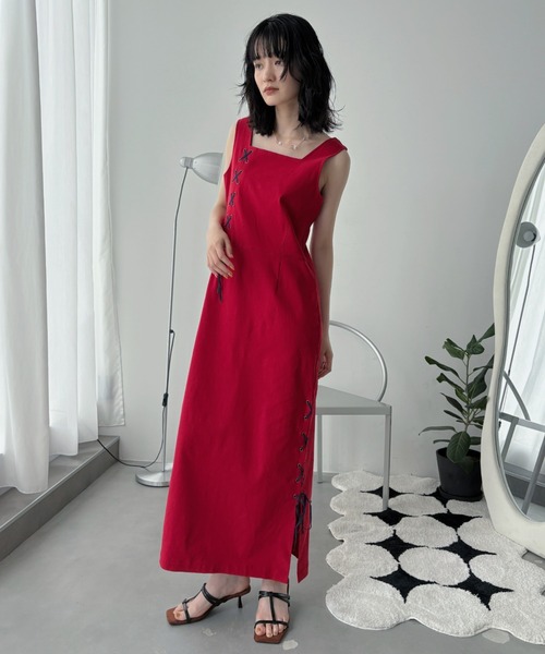 ワンピース レースアップ2wayチャイナワンピース : ZOZOTOWN Yahoo!店