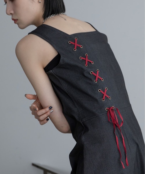 ワンピース レースアップ2wayチャイナワンピース : ZOZOTOWN Yahoo!店