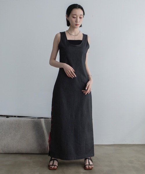 ワンピース レースアップ2wayチャイナワンピース : ZOZOTOWN Yahoo!店