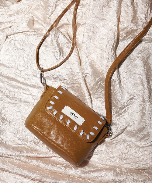 カロチャ刺繍 リメイク ショルダーバッグ ビンテージ グレインサック GRAIN（グレイン） ショルダーバッグ バッグ 「WEB限定」「GRAIN