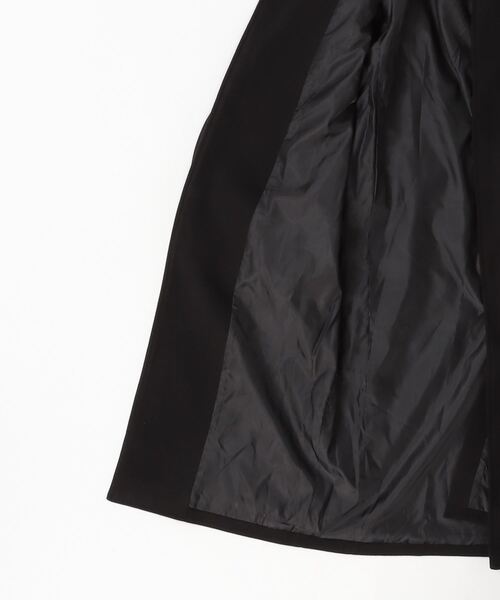 【美品】WHITE LINE 2wayコート 黒 ZIP FIVE -White Line- ステンカラーコート LARGE ブラック メンズ