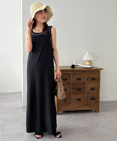 Discoat タンクトップ ノースリーブ 「WEB限定」マルチボーダーニット