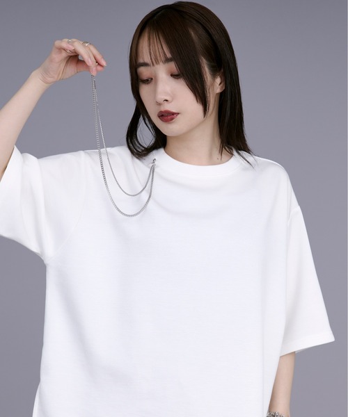必読！ひらこ　5/9 TシャツMサイズ・ネックレス2点おまとめ Ellno Loset（エルノロゼット） tシャツ 2WAYチェーンネックレスT