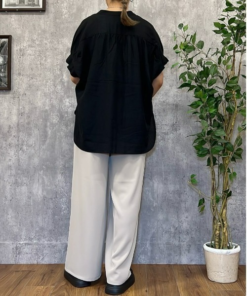 スローブイエナ☆リネン混スキッパーブラウス 新品 SLOBE IENA リネン混スキッパーブラウス｜Yahoo!フリマ（旧PayPay