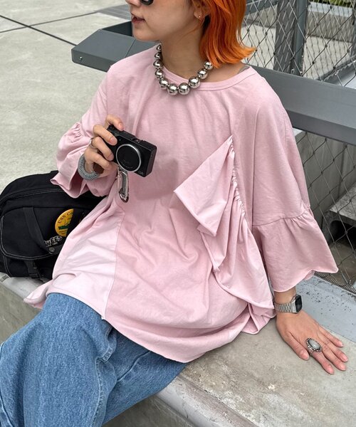 古着　Tシャツ　レディース　リメイクTシャツ LEPSIM tシャツ リメイク風刺繍T 138739 レディース : ZOZOTOWN
