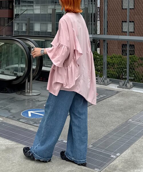 etsinta tシャツ etsintaリメイクフリルオーバーTEE レディース