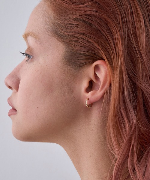 た*み様 k10フープピアス K10 flat hoop pierced earring フラット フープピアス