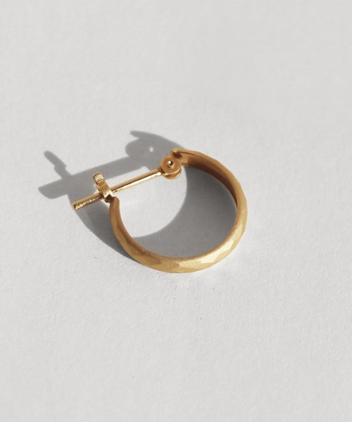 JUPITER ピアス 「K10」ダイヤモンドカットフープピアス/片耳「動画