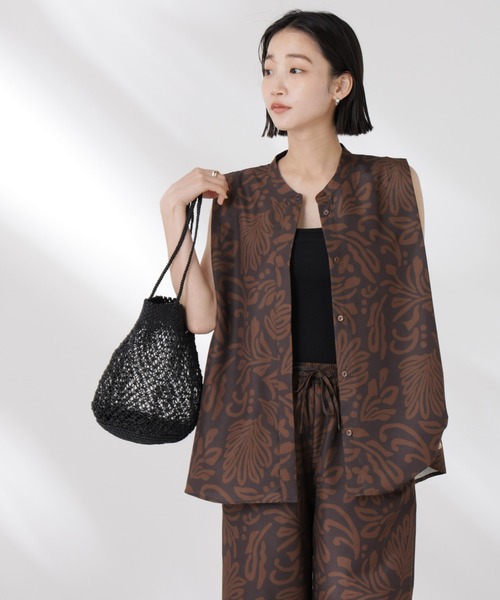 NANO universe（ナノ・ユニバース） ブラウス シャツ ボタニカル