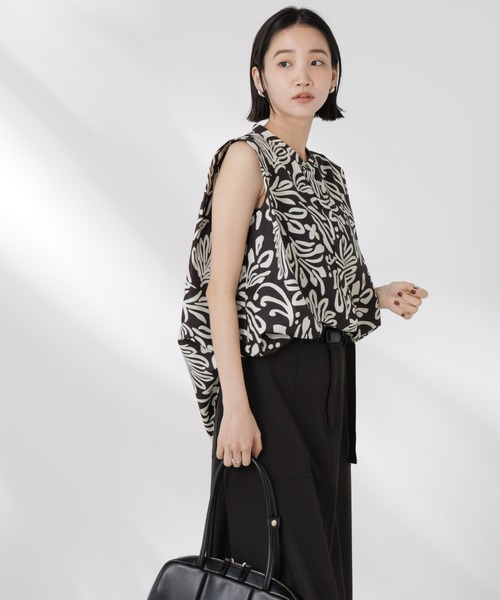 NANO universe（ナノ・ユニバース） ブラウス シャツ ボタニカル