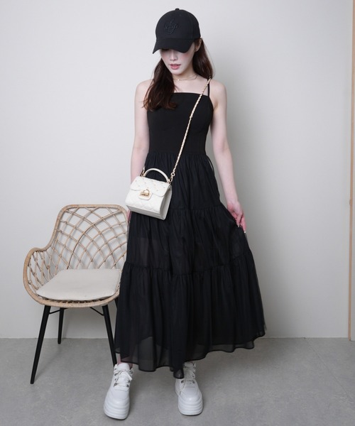 LIP SERVICE（リップサービス） ワンピース ティアードフレアキャミ