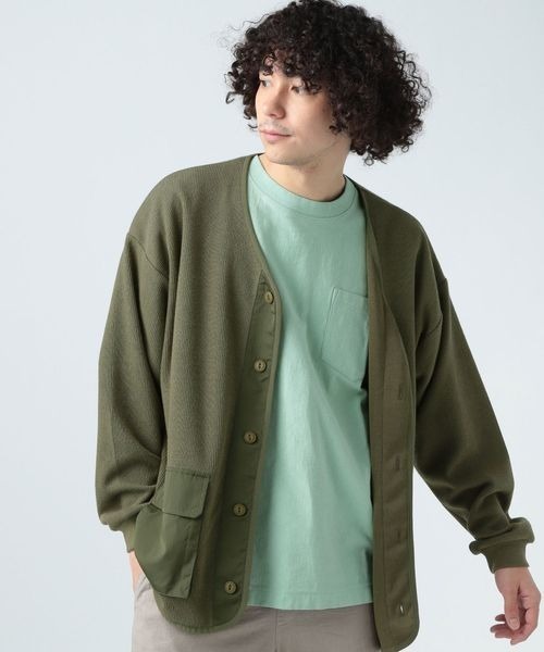 「BAYFLOW」 カーディガン LARGE カーキ メンズ | BAYFLOW