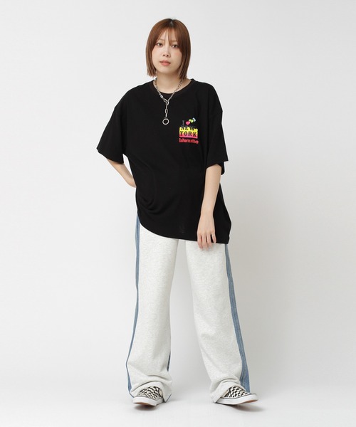 【ブラック】M2505 ILOVE NY BIG T セール】M2505 ILOVE NY BIGT（Tシャツ/カットソー）｜RNA（アール
