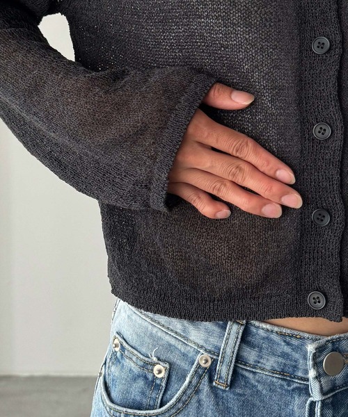 CANAL JEAN El mar カーディガン￼ CANAL JEAN カーディガン El mar 半袖サマーニットカーディガン