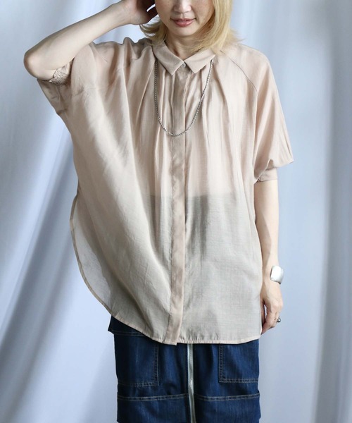 ブラウス シャツ ゆったり裾2wayブラウス レディース BITTOKO ブラウス シャツ ゆったり裾2wayブラウス レディース