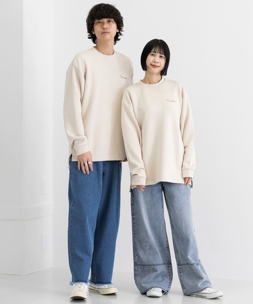 「SENSE OF PLACE by URBAN RESEARCH」 長袖Tシャツ MEDIUM ライトグレー メンズ