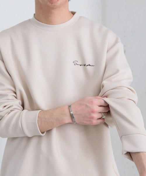 「SENSE OF PLACE by URBAN RESEARCH」 長袖Tシャツ MEDIUM ライトグレー メンズ