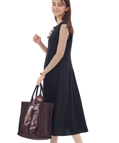 ブランド別 新品同様/インディヴィ INDIVI 素敵ノースリーブワンピース 
