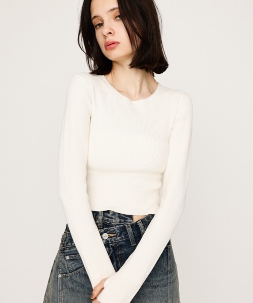 tシャツ 「2025AW」BASIC HG RIB TOPS ベーシック ハイゲージ リブ トップス 秋服 レディース
