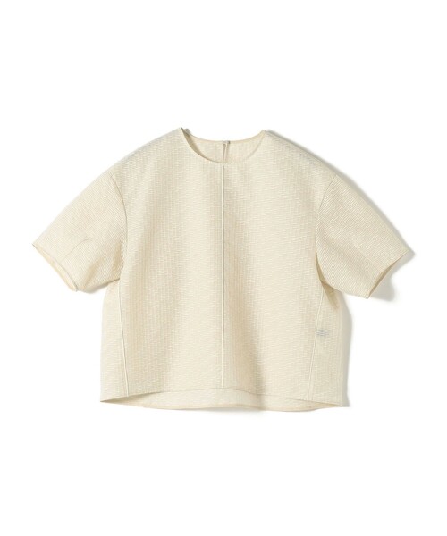 ブラウス シャツ SHIPS Primary Navy Label:「手洗い可能」シアー ジャカード TEE ブラウス レディース