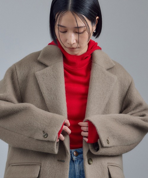 ADAM ET ROPE ウールモヘアシャギーコート SALON adam et rope'（サロン アダム エ ロペ） コート アウター 「WEB