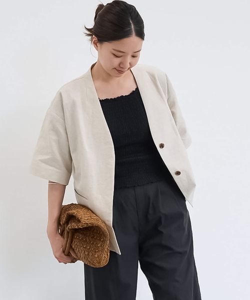 IENA ウォッシャブル シアーノーカラーブルゾン イエナ　ベージュ 新色あり/追加2》ウォッシャブル シアーノーカラーブルゾン（その他