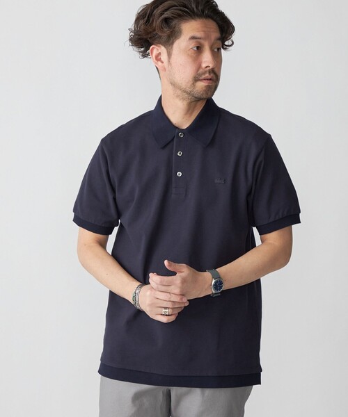 LACOSTE ネイビー 半袖ポロシャツ ラコステ LACOSTE Kids ポロシャツ (半袖) （ネイビー） -ファッション