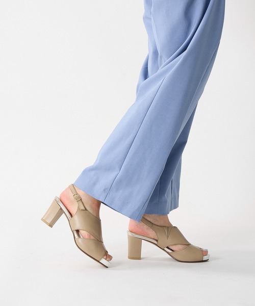 「Riz raffinee」 ヒールサンダル 22.5cm アイボリー レディース_画像2