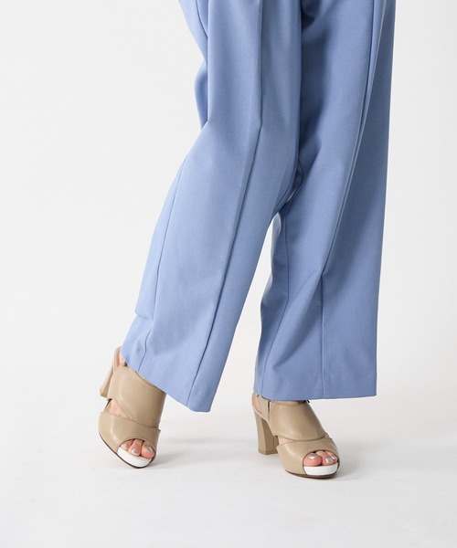 「Riz raffinee」 ヒールサンダル 22.5cm アイボリー レディース_画像3