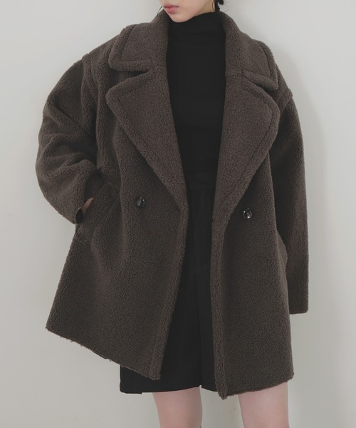 LIAN（リアン） ムートンコート ボアコート テーラードボアミドル