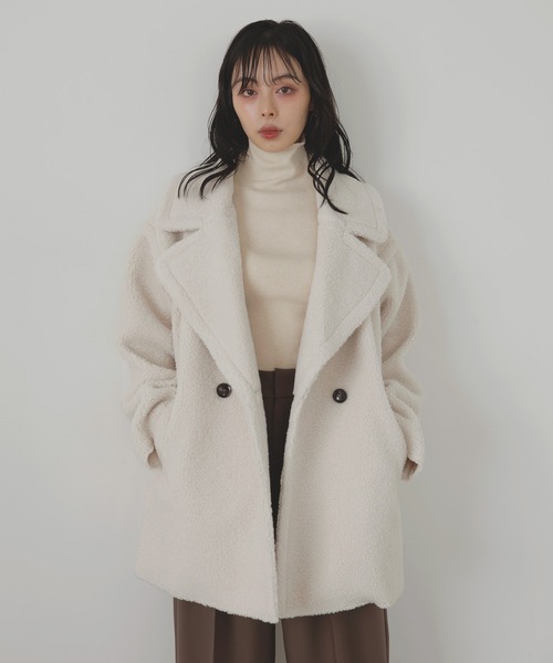 LIAN（リアン） ムートンコート ボアコート テーラードボアミドル