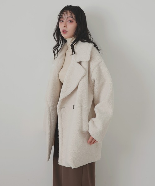 LIAN（リアン） ムートンコート ボアコート テーラードボアミドル