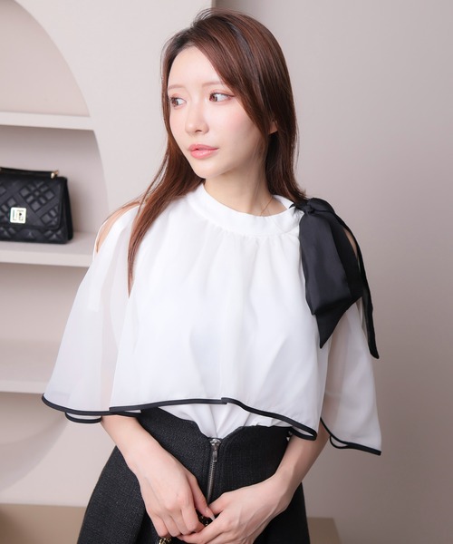 「LIPSERVICE」 半袖ブラウス FREE ホワイト レディース_画像5