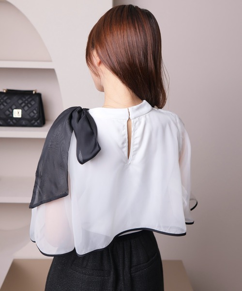 「LIPSERVICE」 半袖ブラウス FREE ホワイト レディース_画像7