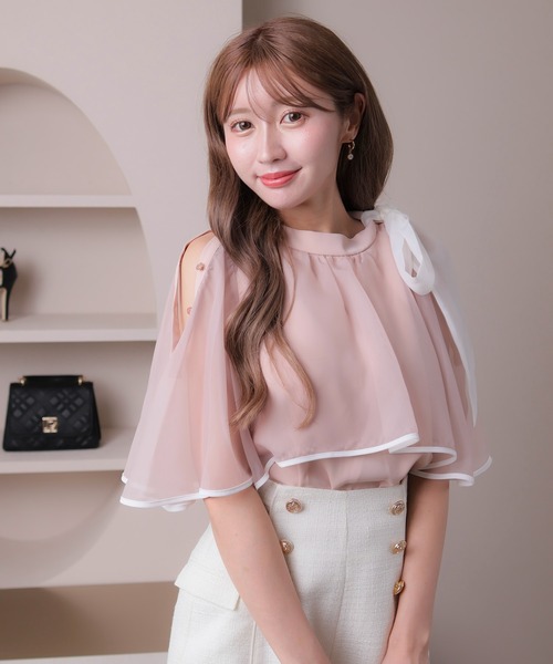 「LIPSERVICE」 半袖ブラウス FREE ホワイト レディース_画像8