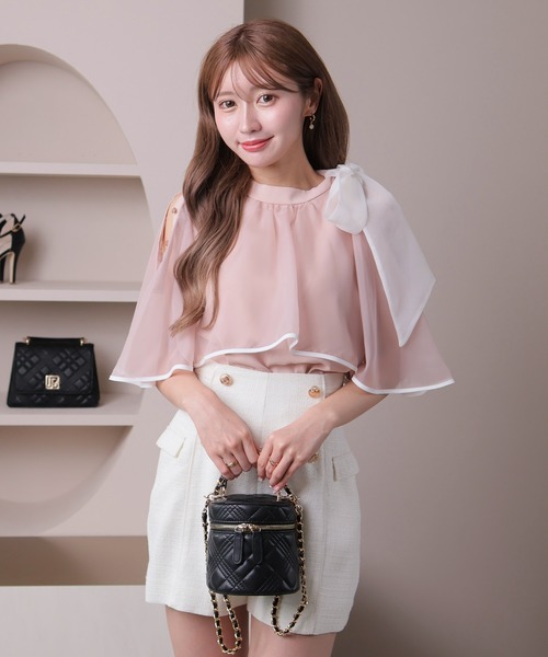 「LIPSERVICE」 半袖ブラウス FREE ホワイト レディース_画像9