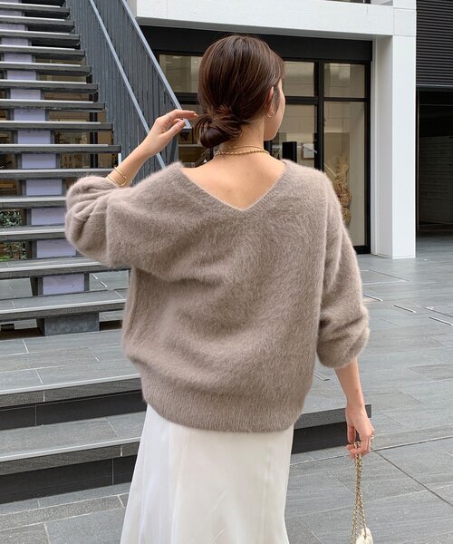 DouDou（ドゥドゥ） ニット セーター ファーカシミヤプルオーバー