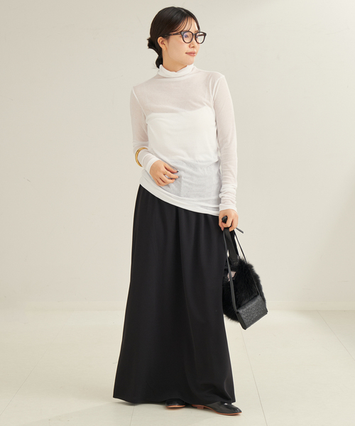 Plage / 25-060-922-7010-1-0/ロングスカート/38/--/BLK/無地// plage 「Plage」 ロングスカート 38 ブラック レディース : ZOZOTOWN